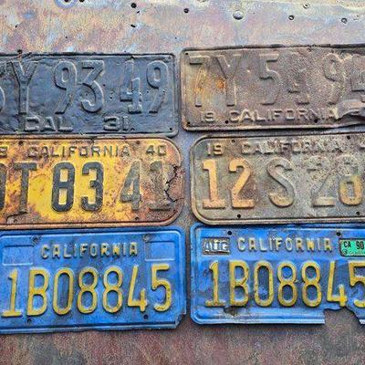 #6008 • (6) California License Plates
