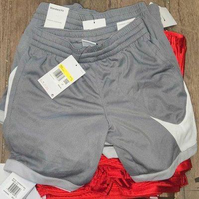 #7150 • NEW!!! (18) Children's Red & Grey Nike Basketball Shorts
