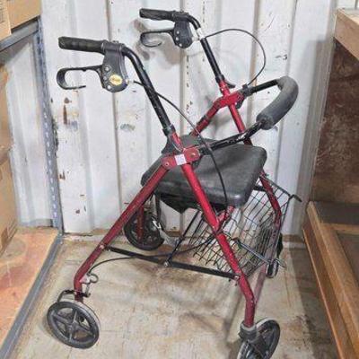 #15106 • Walker W/ Seat & Basket
