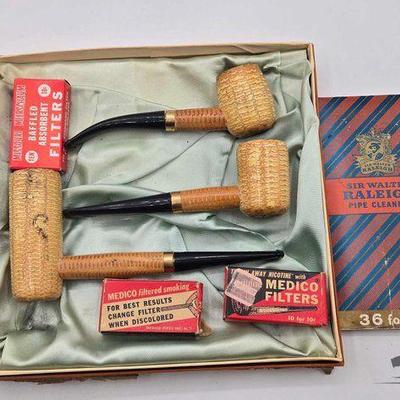 #1907 • (3) Missouri Meerschaun Pipes
