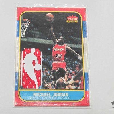 #1804 • Michael Jordan Fleer Chicago Bulls Jersey Card
