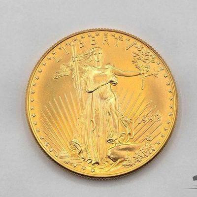 #1200 • 1992 $50 Fine Gold American Eagle Coin, 1oz
