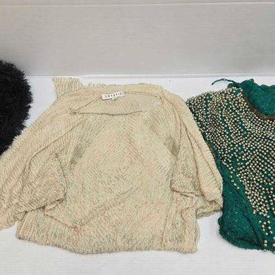 #1919 • (2) Dresses & Fuzzy Black Scarf

