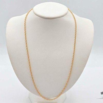 #722 • 14k Yellow Gold Chain Necklace, 6.74g
