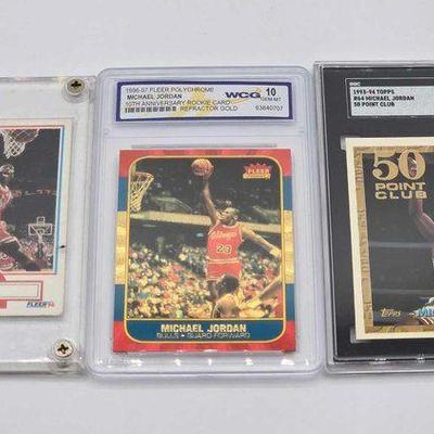 #1806 • (3) Michael Jordan Chicago Bulls Collector Cards
