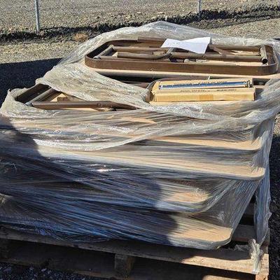 #90016 • (14) Approx Folding Wood Tables & Leg Extenders
