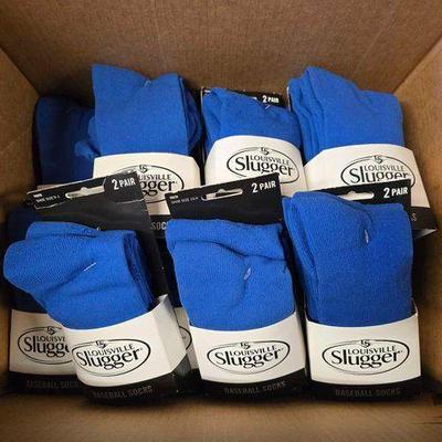 #7084 • NEW!!! (14) 2-Pair Packs Louisville Slugger Baseball Socks
