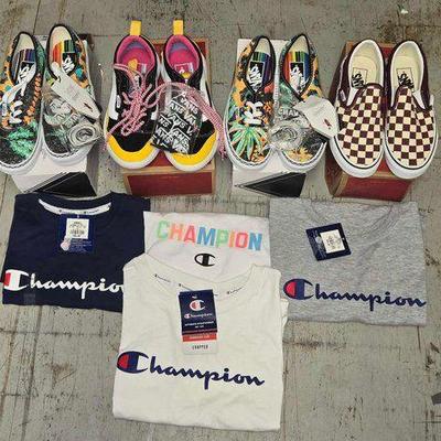 #7166 • NEW!!! Vans Shoes & Champion Shirts
