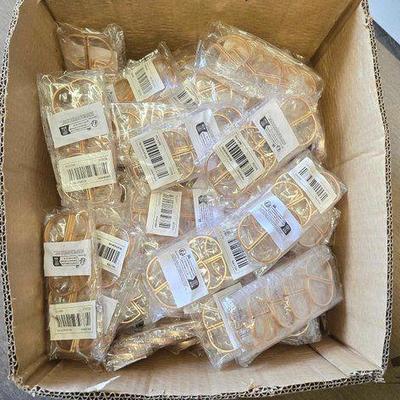 #4020 • NEW!!! (80) Packs of Matte Gold Semi Circle Napkin Holders
