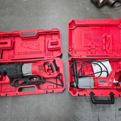 #2636 • Milwaukee Sawzall and Rotary Hammer in Cases

