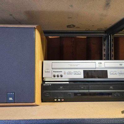 #6016 • JBL Speakers, VHS & DVD Combo Players
