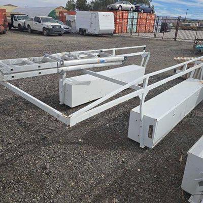 #52 • McWelco Truck Ladder Rack with Werner Extension Ladder
