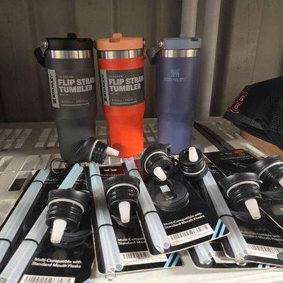 #7096 • Stanley Flip Straw Tumblers & The Coldest Water Standard Mouth Flip Tops
