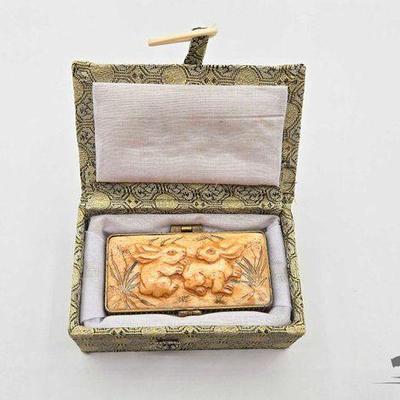 #1948 • Bone Carved Trinket Box
