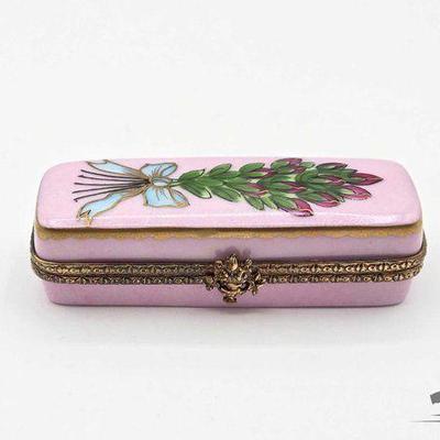 #1944 • Rochard Bouquet of Flowers Limoges Trinket Box
