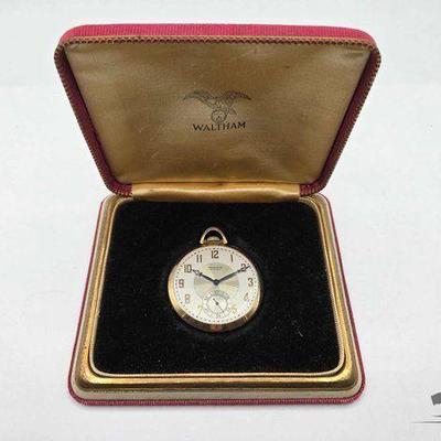 #1102 • Waltham 21 Jewels 10k Gold Filled Pocket Watch
