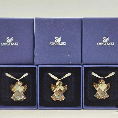#1956 • (3) Swarovski Crystal Angel Ornaments
