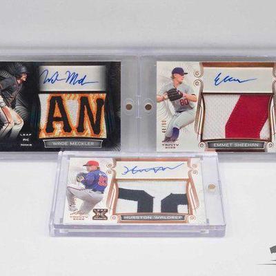#1818 • (3) MLB Player Jersey Signed Collector Cards
