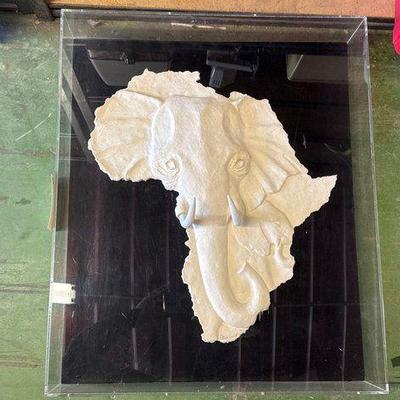 #6072 • Signed Patrick Jewett Limited Edition Framed Elephant Sculpture
