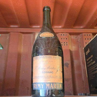 #6002 • Vintage Large Remy Martin Cognac Bottle
