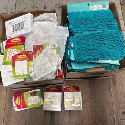 #7558 • (2) Boxes of Pencil Pouches, Command Strips & Ledges
