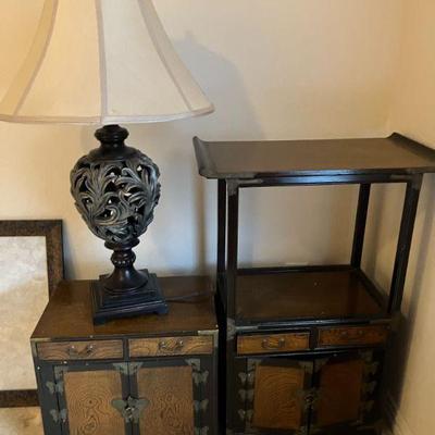 Korean scholar's chest and Korean Pagoda table (2 of each)