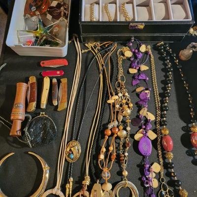 Costume Jewelry and Knifes 