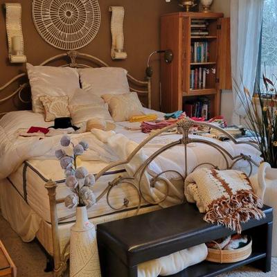 King Size Bed w/ Mattress and Box Spring