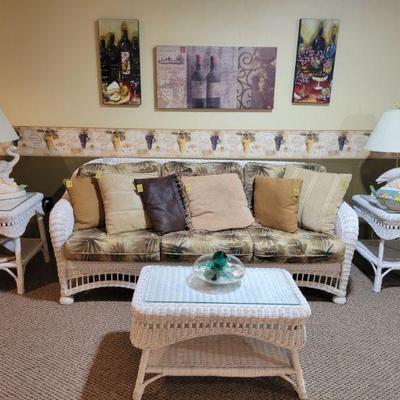 4 Piece Wicker Set