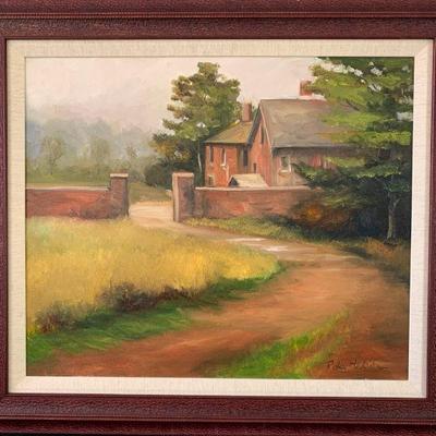 Th073v rural painting by robert white possibly original oil
