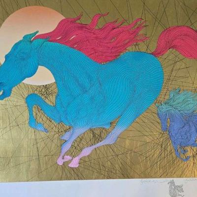 Th127 equestrian with remarque by guillaume azoulay