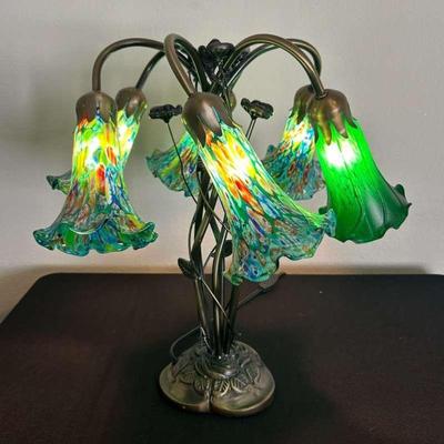 Th040 six bulb lily table lamp