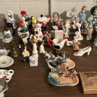 Porcelain Figurines and Handbells 
