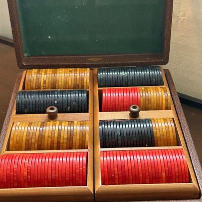 Vintage Poker Chip Set 
