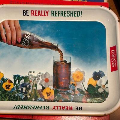 Multiple Original Coca-Cola Tin Serving Trays 