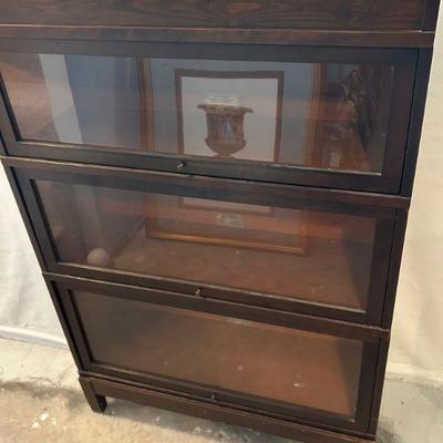 Antique Three Stack Lawyer Bookcase 
