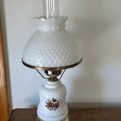 Vintage Milk Glass Lamp 