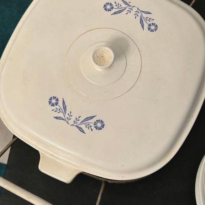 Blue Cornflower Corning Serving Pieces 