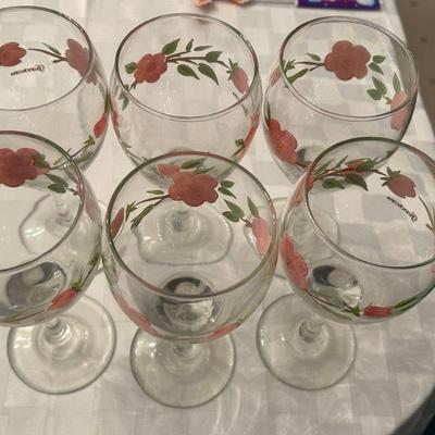Desert Rose Wine Goblets 