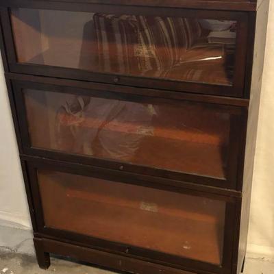 Antique Three Stack Lawyer Bookcase 