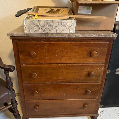 Stone top dresser
