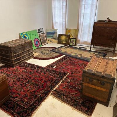 Rugs, Trunks, Art