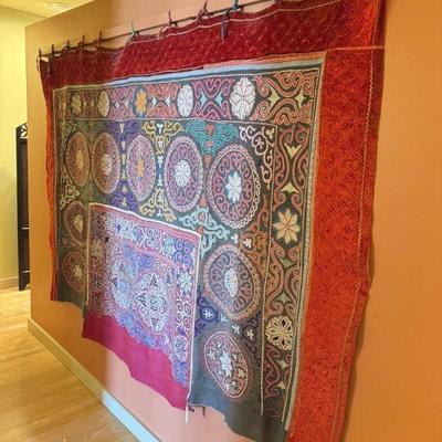 Large Bohemian Velvet Tapestry Wall Hanging	
