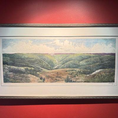 Large Framed Mac Lean Fine Art Print – North Mountain Landscape	