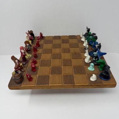 Handmade Medieval & Fantasy Chess Set – Unique Sculpted Pieces + Board	