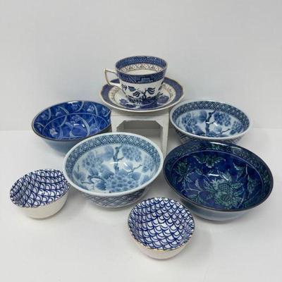 Royal Doulton Old Willow Tea Set, Japanese Bowls, & More	