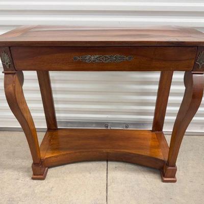 Rare Antique French Walnut Console – c.1820, Gold-Tone Accents, $7,950	