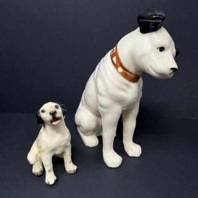 Mortens Studio Nipper Dog Figurines – Inspired by RCA Victor Mascot	