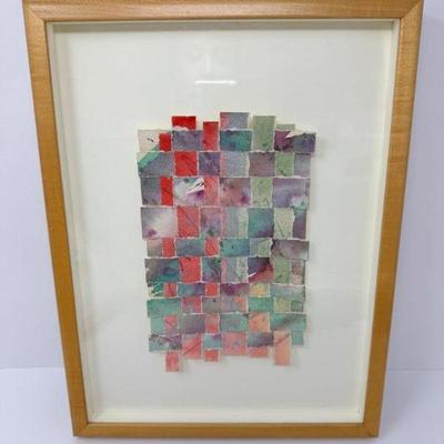 Paper Weaving Wall Hanging Art, Original & Framed	