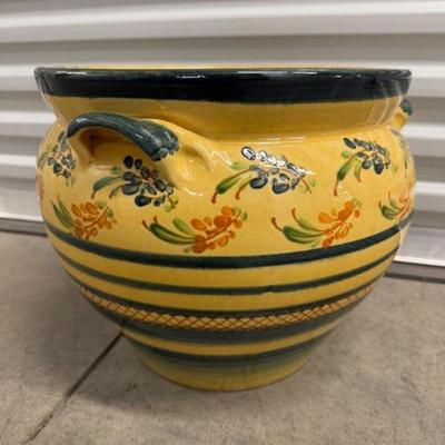 Terre É Provence French Pottery Planter – Hand-Painted, Made in France	